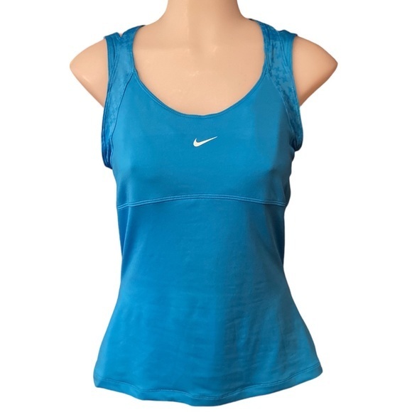 NIKE Womens Racer Back Active Wear Tank Top with Sports Bra - size Medium - Picture 1 of 17
